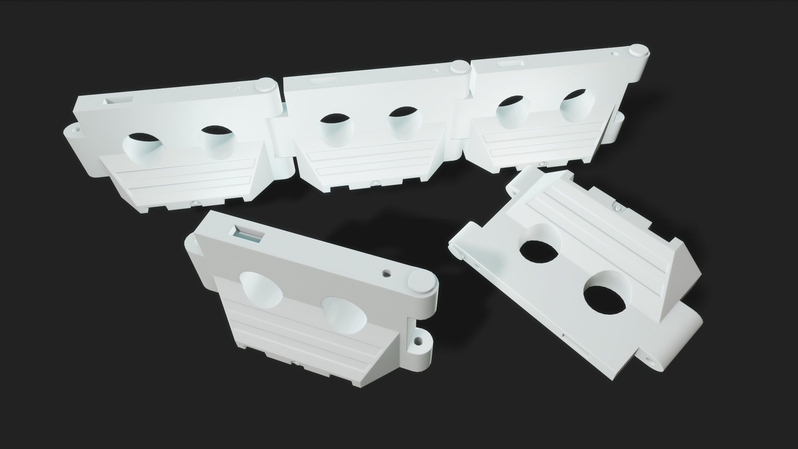 PLASTIC BARRIER 3D - Game Ready-VR Low-poly 3D model_14