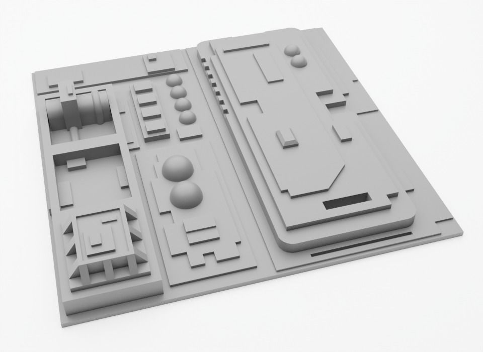 Death Star Tile   Type M 3D print model_3