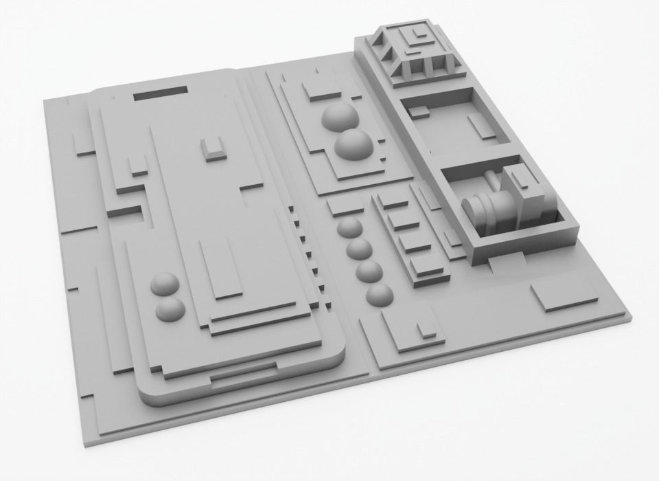 Death Star Tile   Type M 3D print model_5
