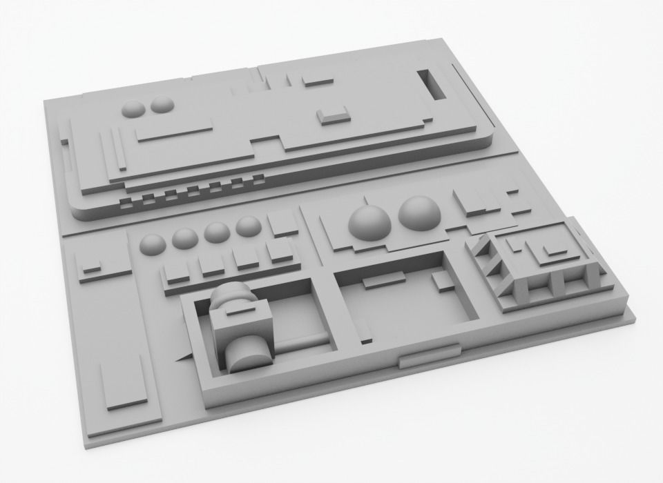 Death Star Tile   Type M 3D print model_4