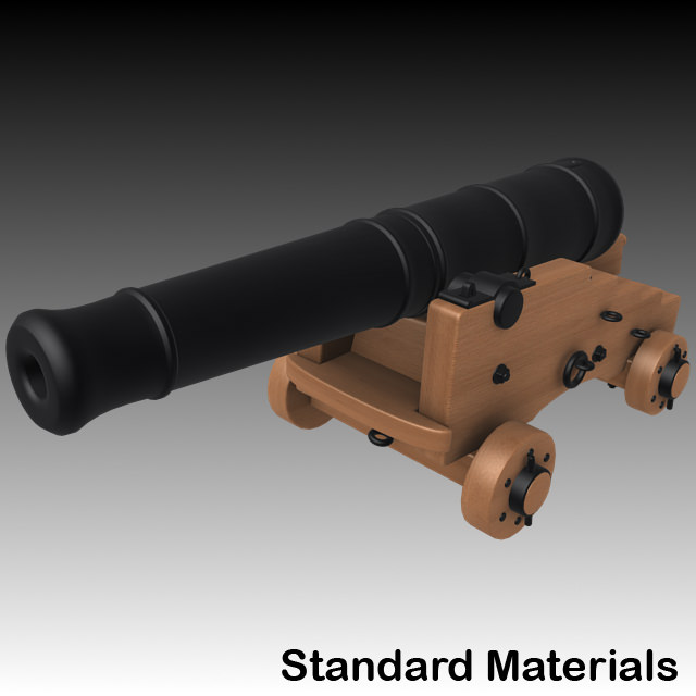 24 Pounder Naval Cannon 3D model_5