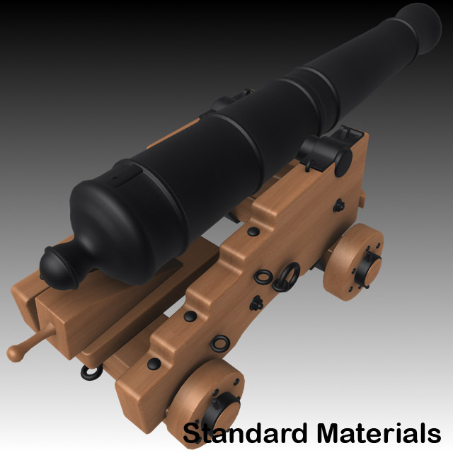 24 Pounder Naval Cannon 3D model_6