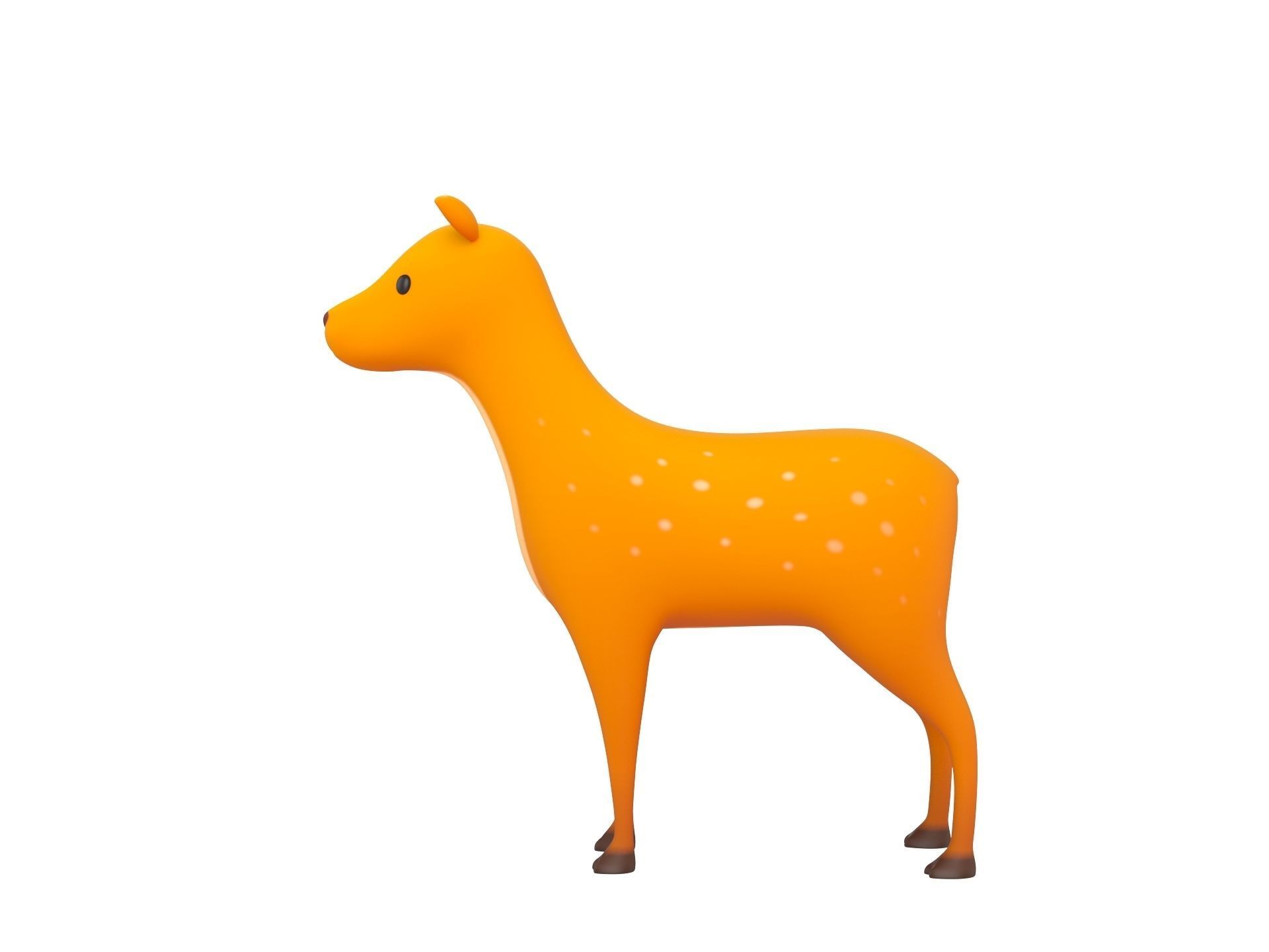 Cartoon Doe 3D model_2