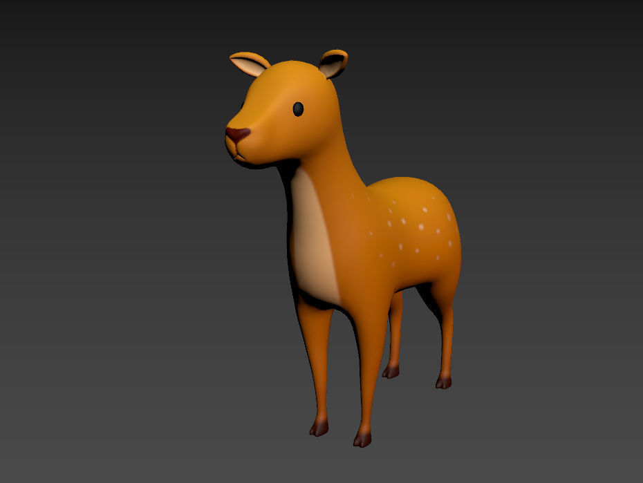 Cartoon Doe 3D model_13
