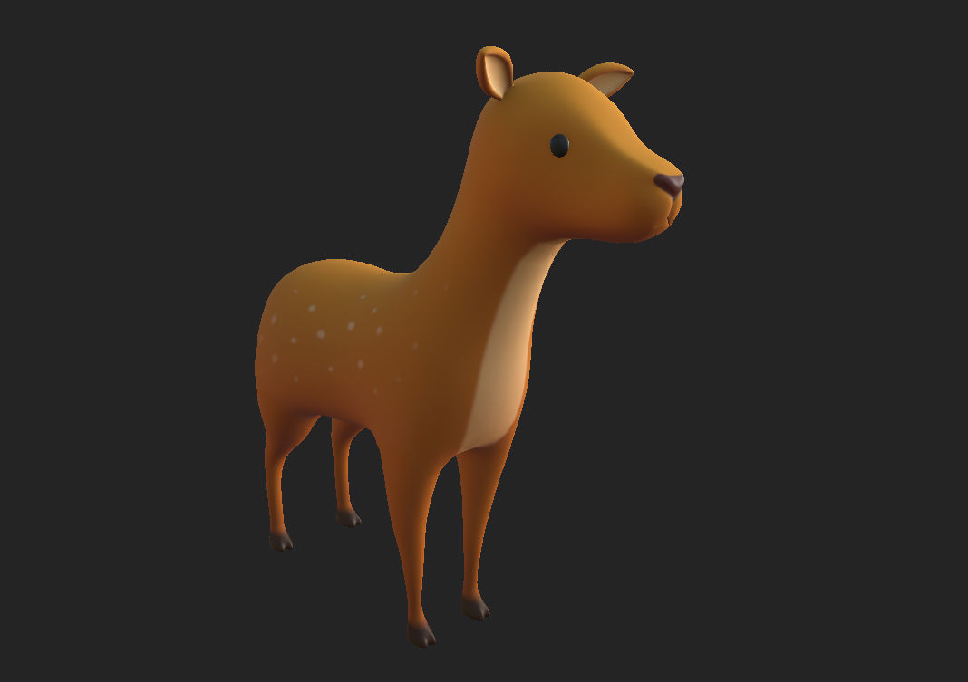 Cartoon Doe 3D model_8