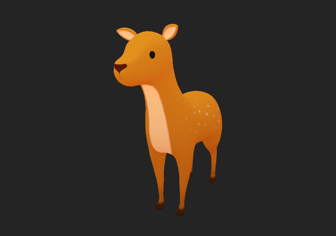 Cartoon Doe 3D model_7