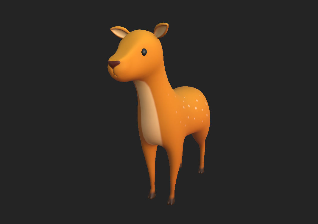 Cartoon Doe 3D model_6