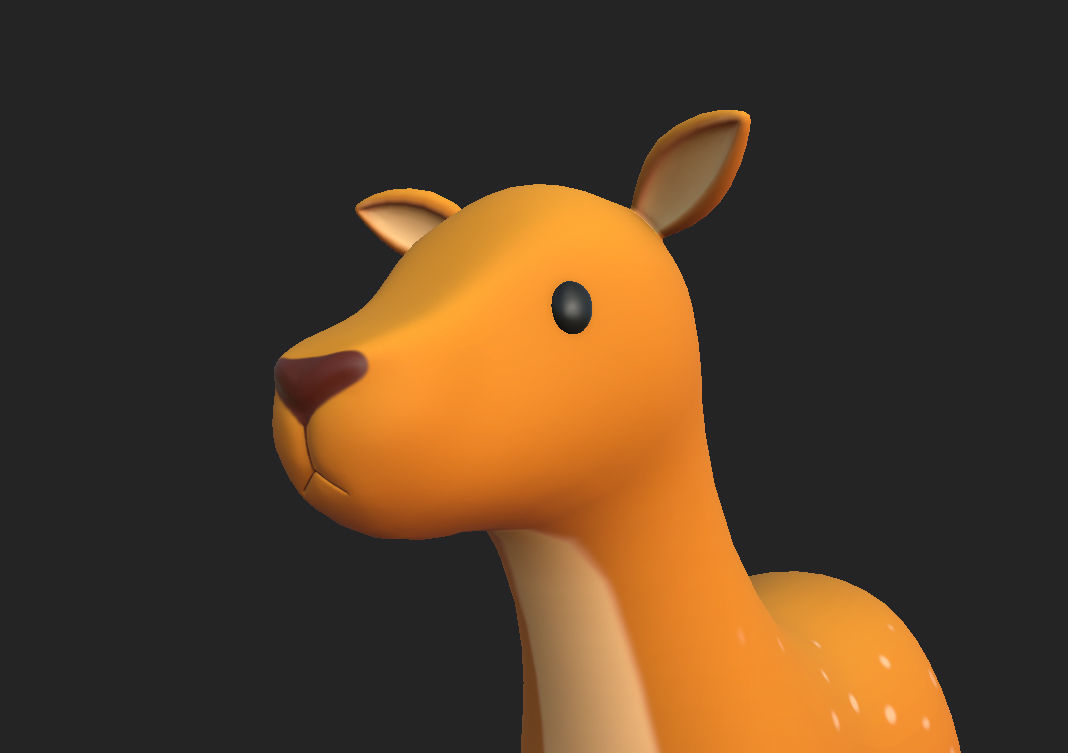 Cartoon Doe 3D model_9