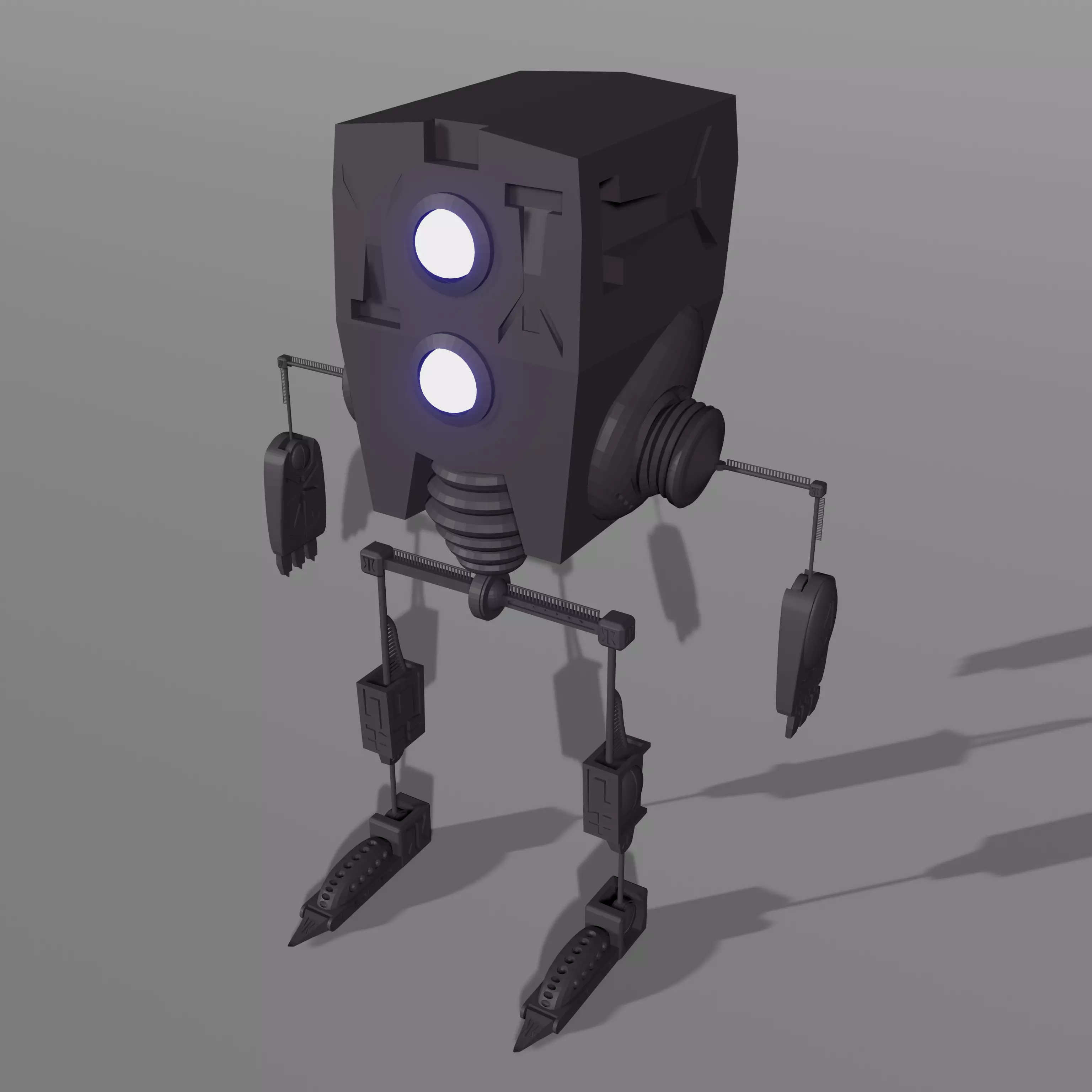 Robot with lights Free 3D model_0