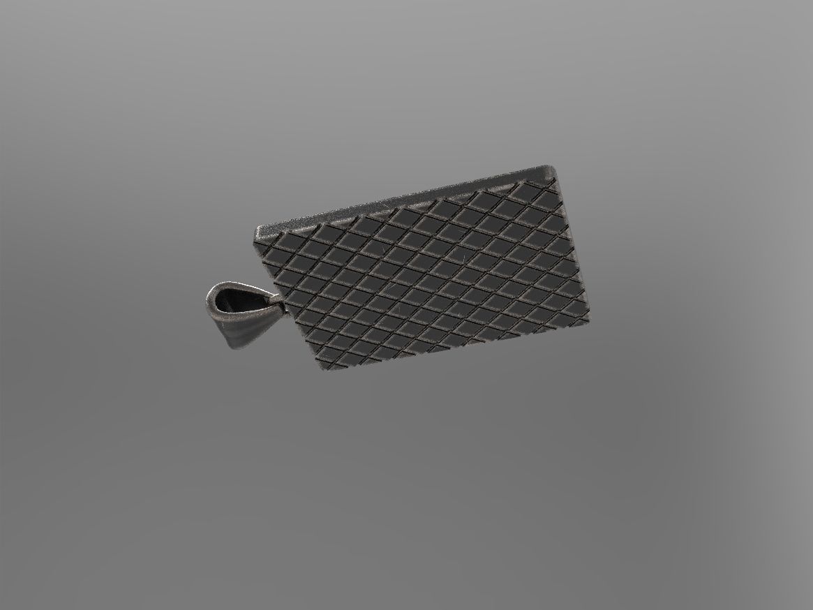 Playing card Queen pendant 3D print model_7