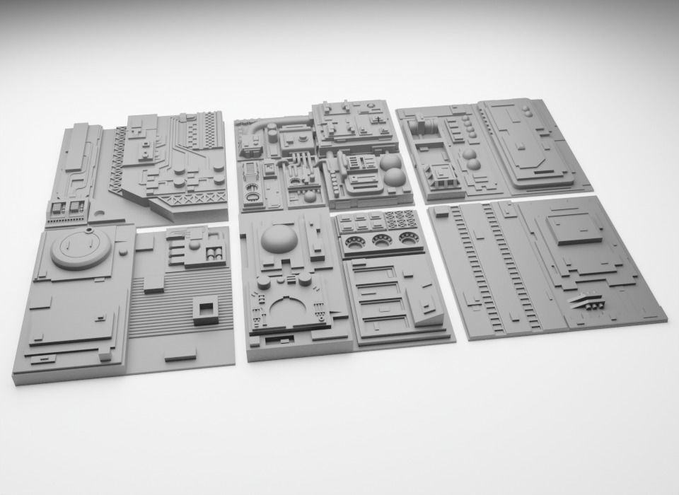 Death Star Tile   Type L 3D print model_8