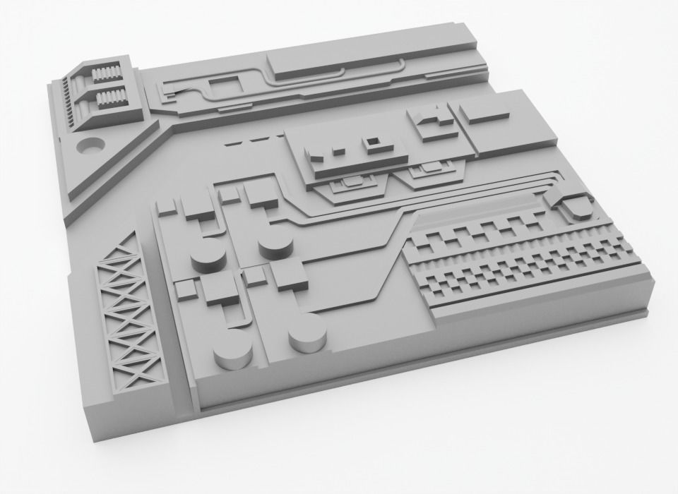 Death Star Tile   Type L 3D print model_3