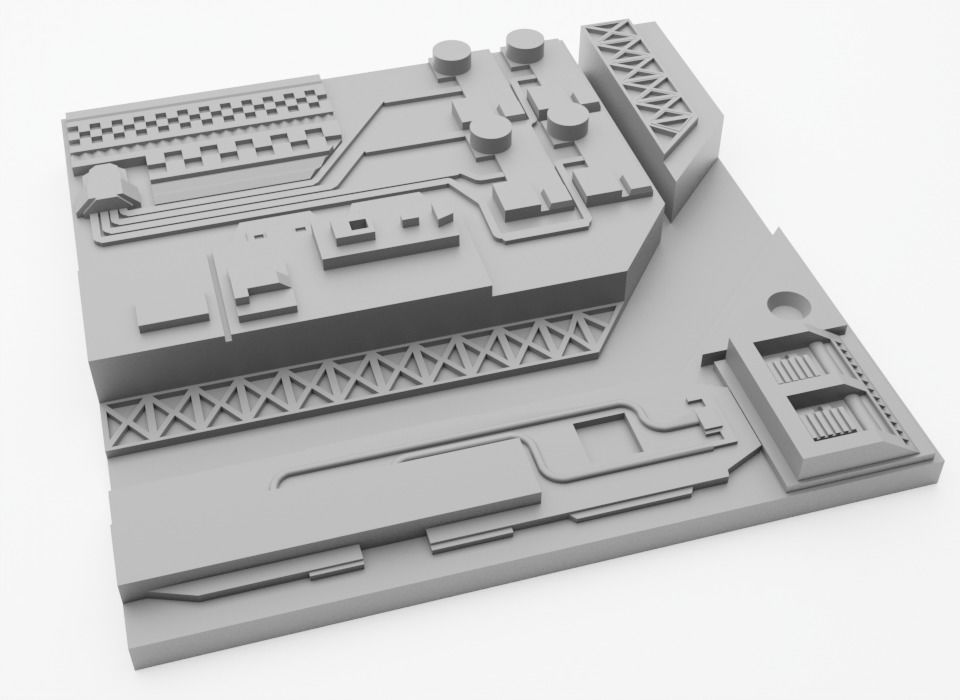 Death Star Tile   Type L 3D print model_5