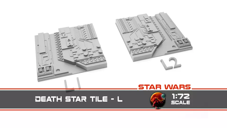 Death Star Tile   Type L 3D print model_0