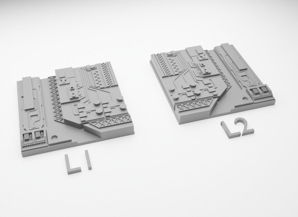 Death Star Tile   Type L 3D print model_2