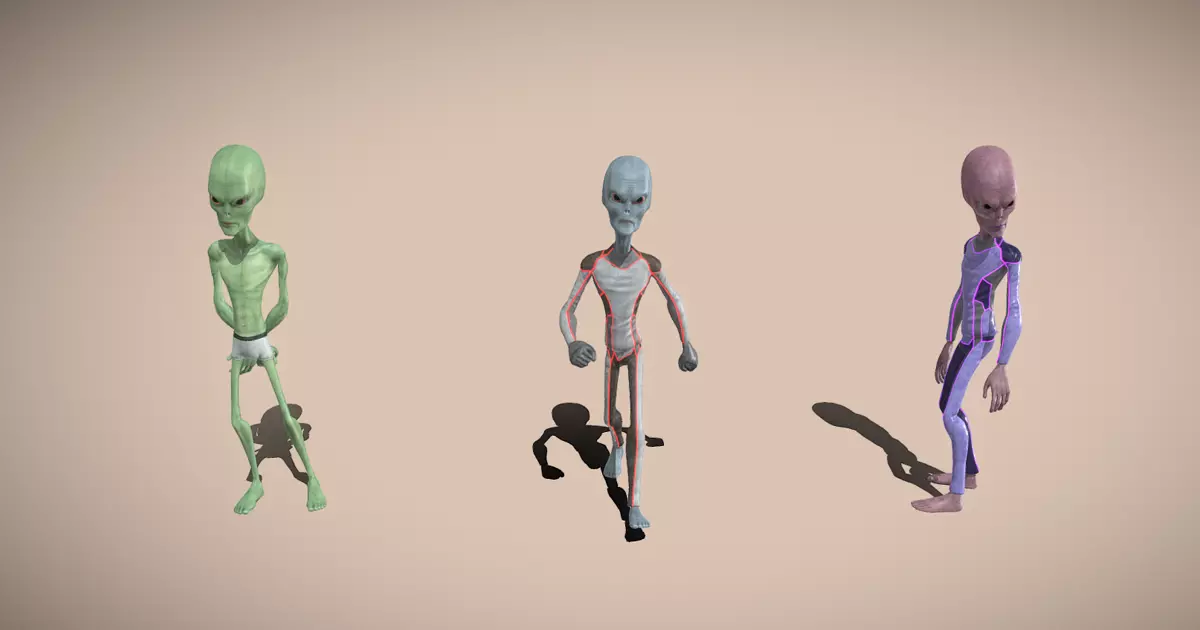 Classic aliens 3D model