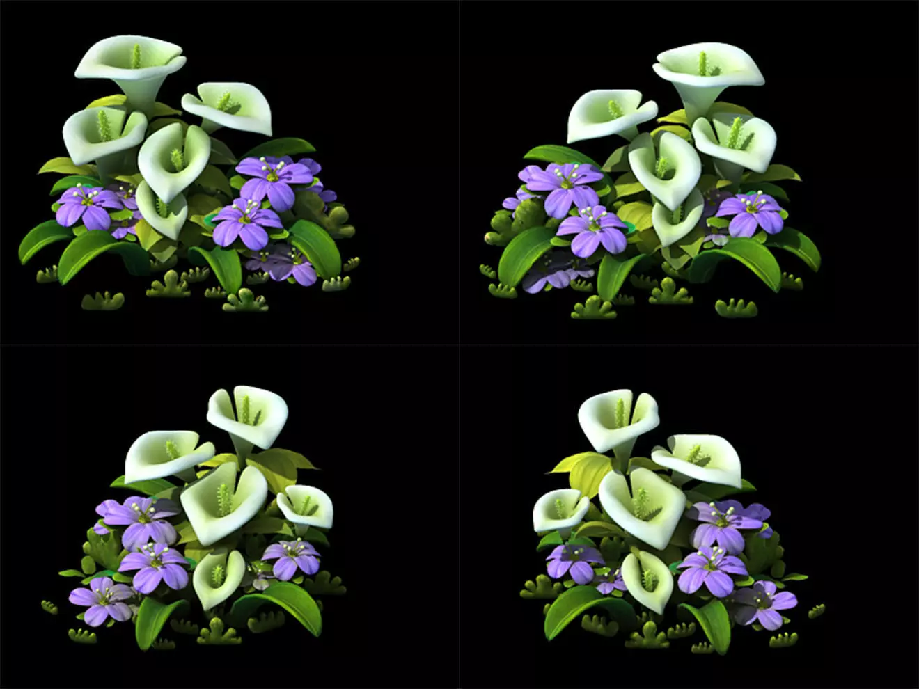 flower plant  3D model_0