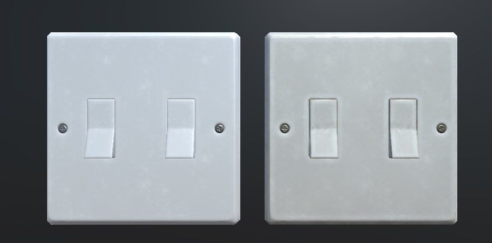 Light Switch Gameready model PBR Low-poly 3D model_2