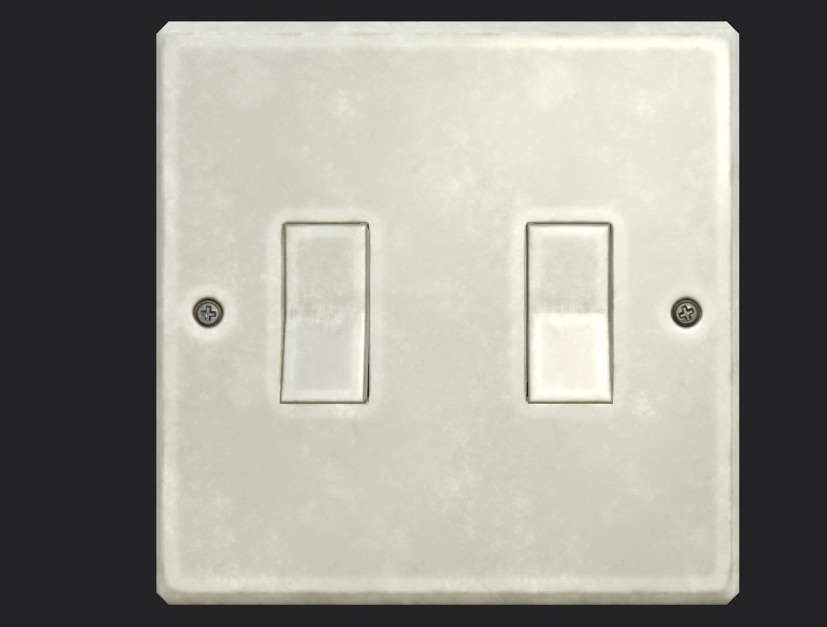 Light Switch Gameready model PBR Low-poly 3D model_3