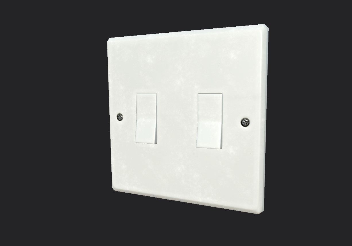 Light Switch Gameready model PBR Low-poly 3D model_1