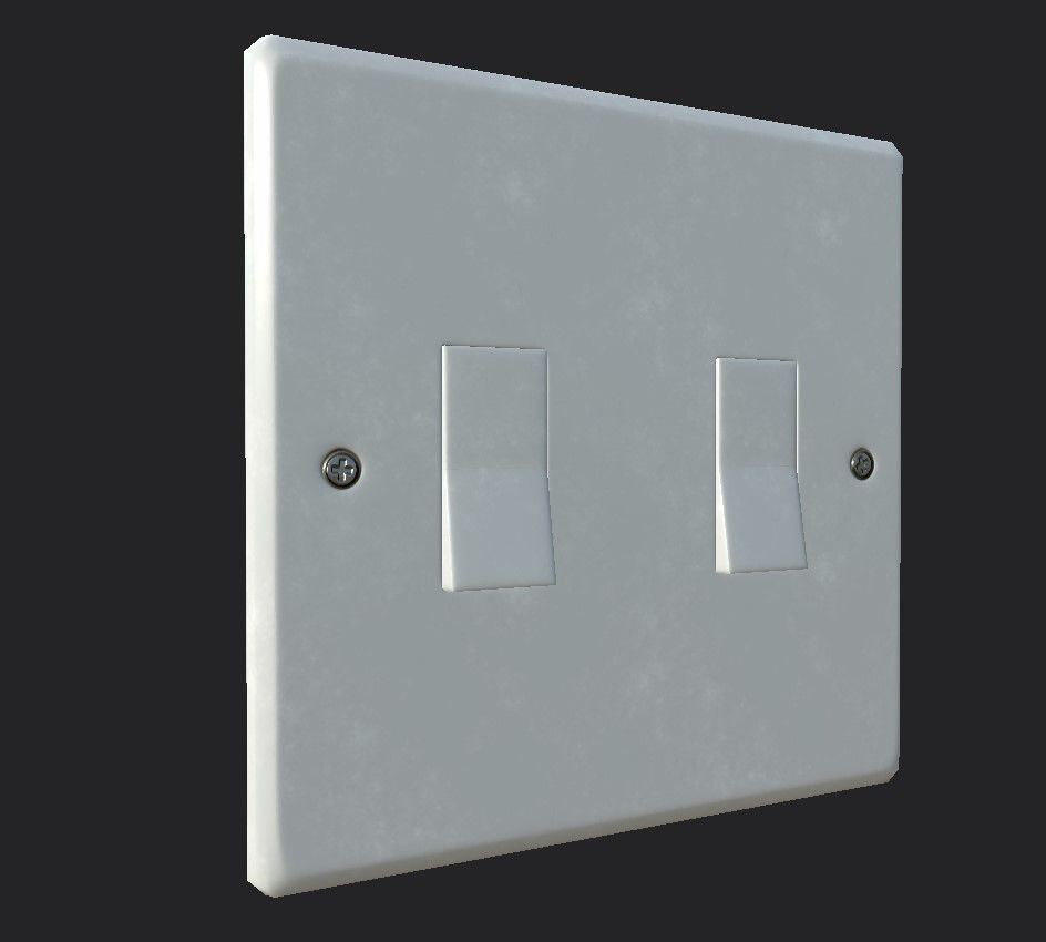Light Switch Gameready model PBR Low-poly 3D model_4