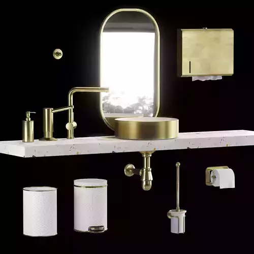 A set of plumbing and accessories for the bathroom v4