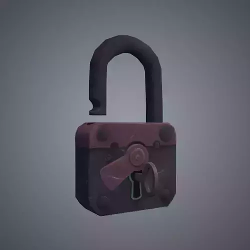 Padlock Low-poly 3D model Low-poly 3D model