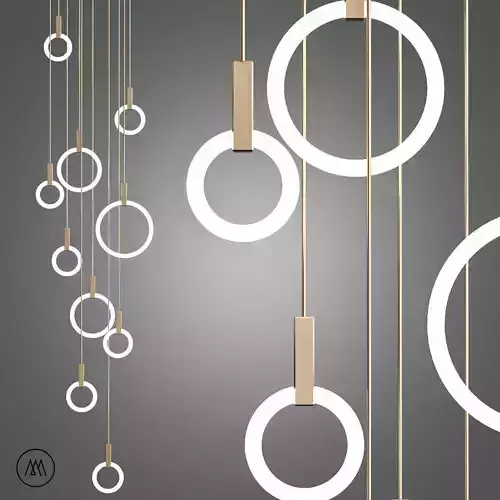 Aluminium pendant lamp HALO By Matthew McCormick