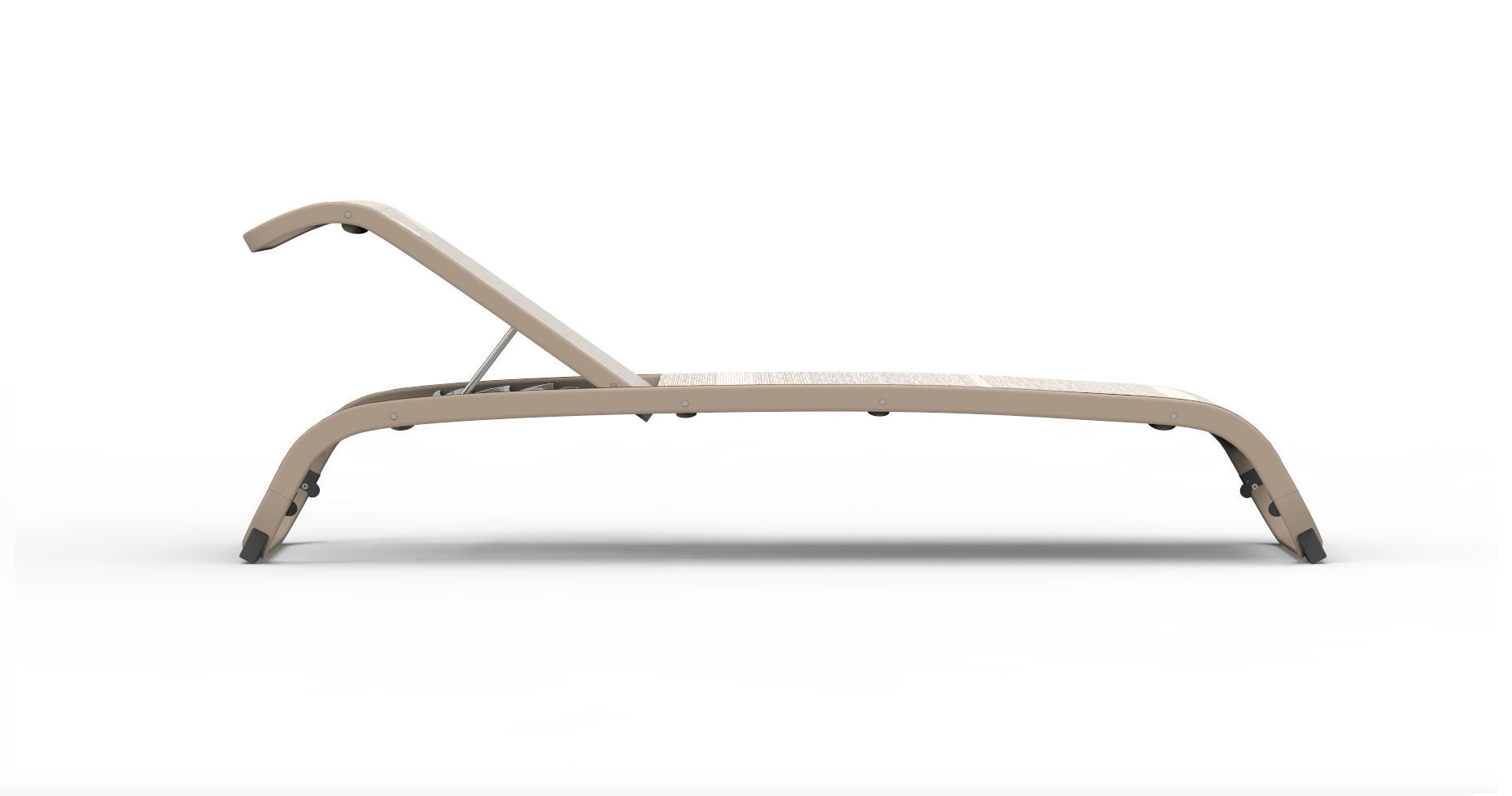 ALUMINUM SUN BED 3D model_2