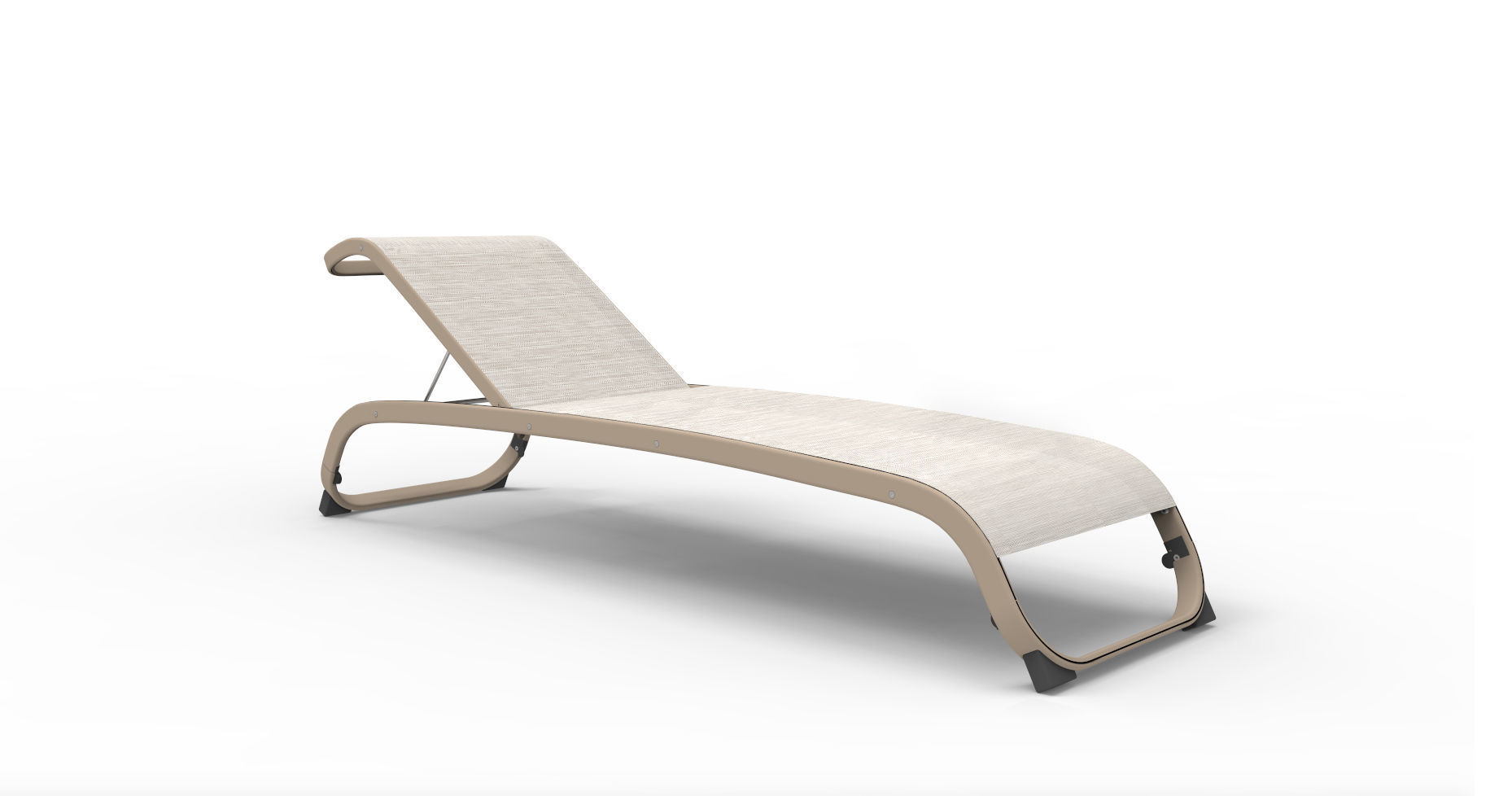 ALUMINUM SUN BED 3D model_3