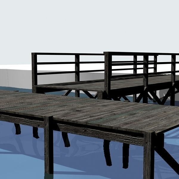 Dock 06 Low-poly 3D model_3