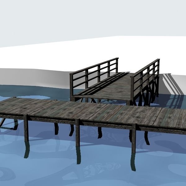 Dock 06 Low-poly 3D model_2