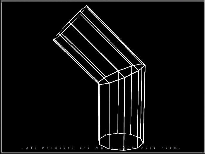 Wire Pipe Elbow Low-poly 3D model_5