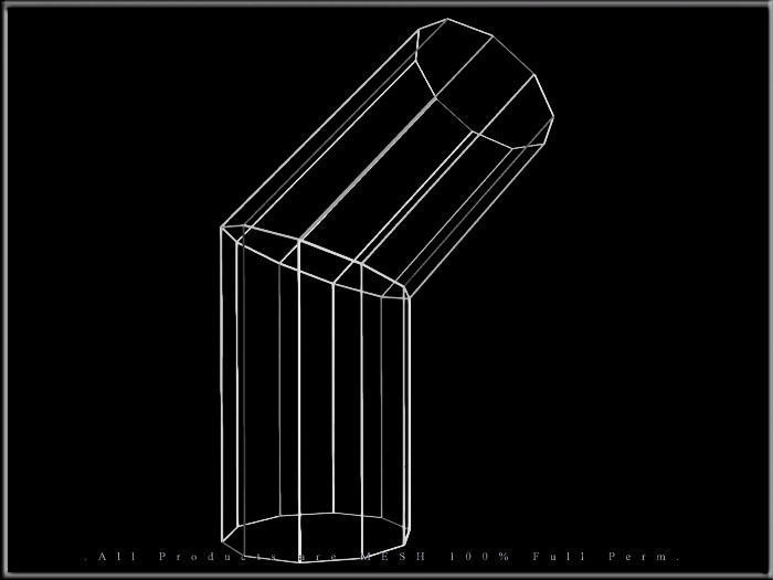 Wire Pipe Elbow Low-poly 3D model_3