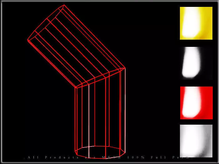 Wire Pipe Elbow Low-poly 3D model_0