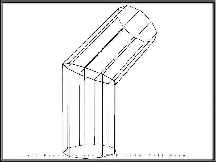 Wire Pipe Elbow Low-poly 3D model_4