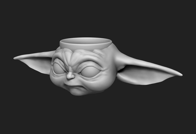 BABY YODA MUG VESSEL STAR WARS 3D print model