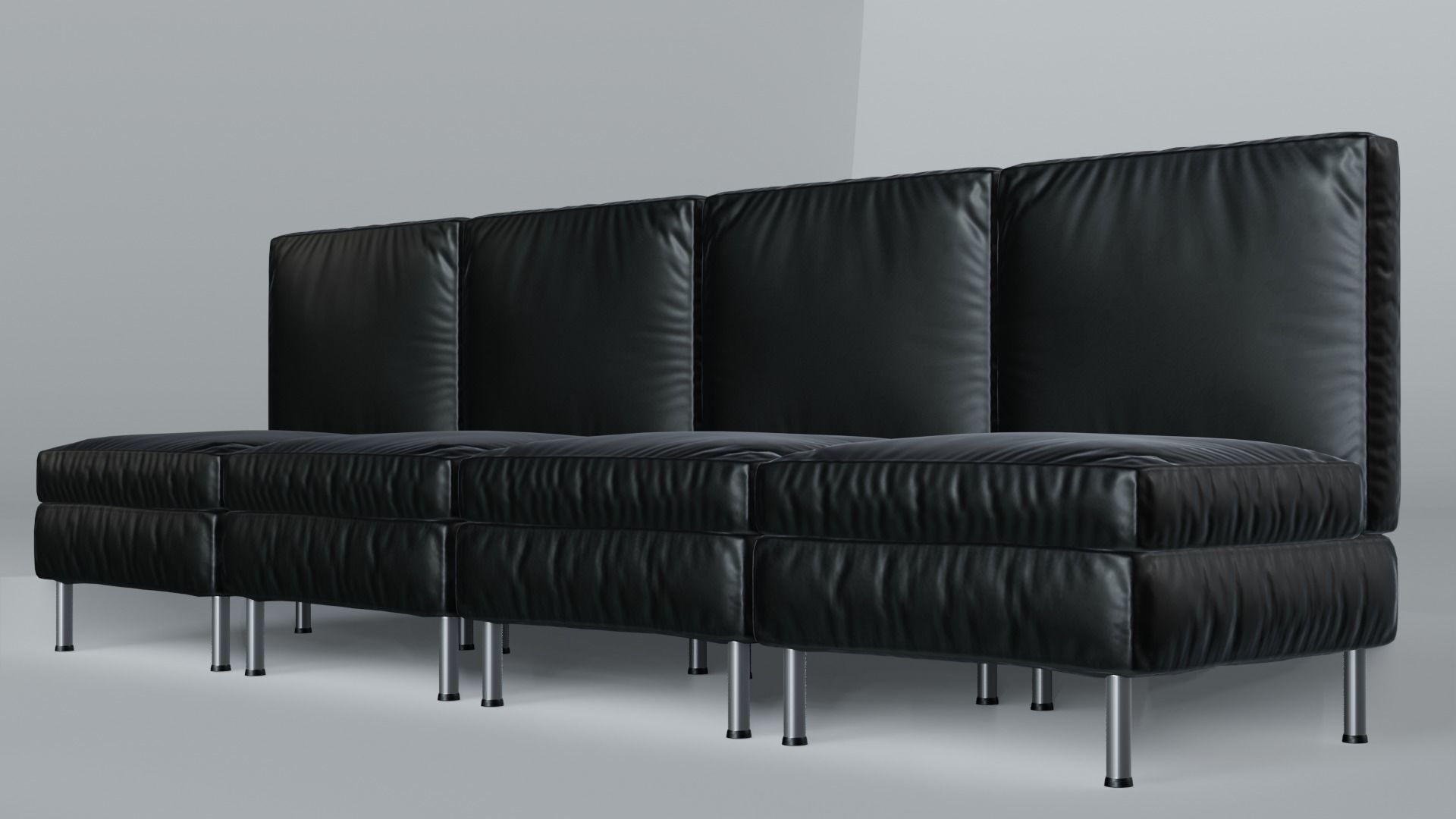 Modular Office Seating Pack Low poly PBR Low-poly 3D model_6