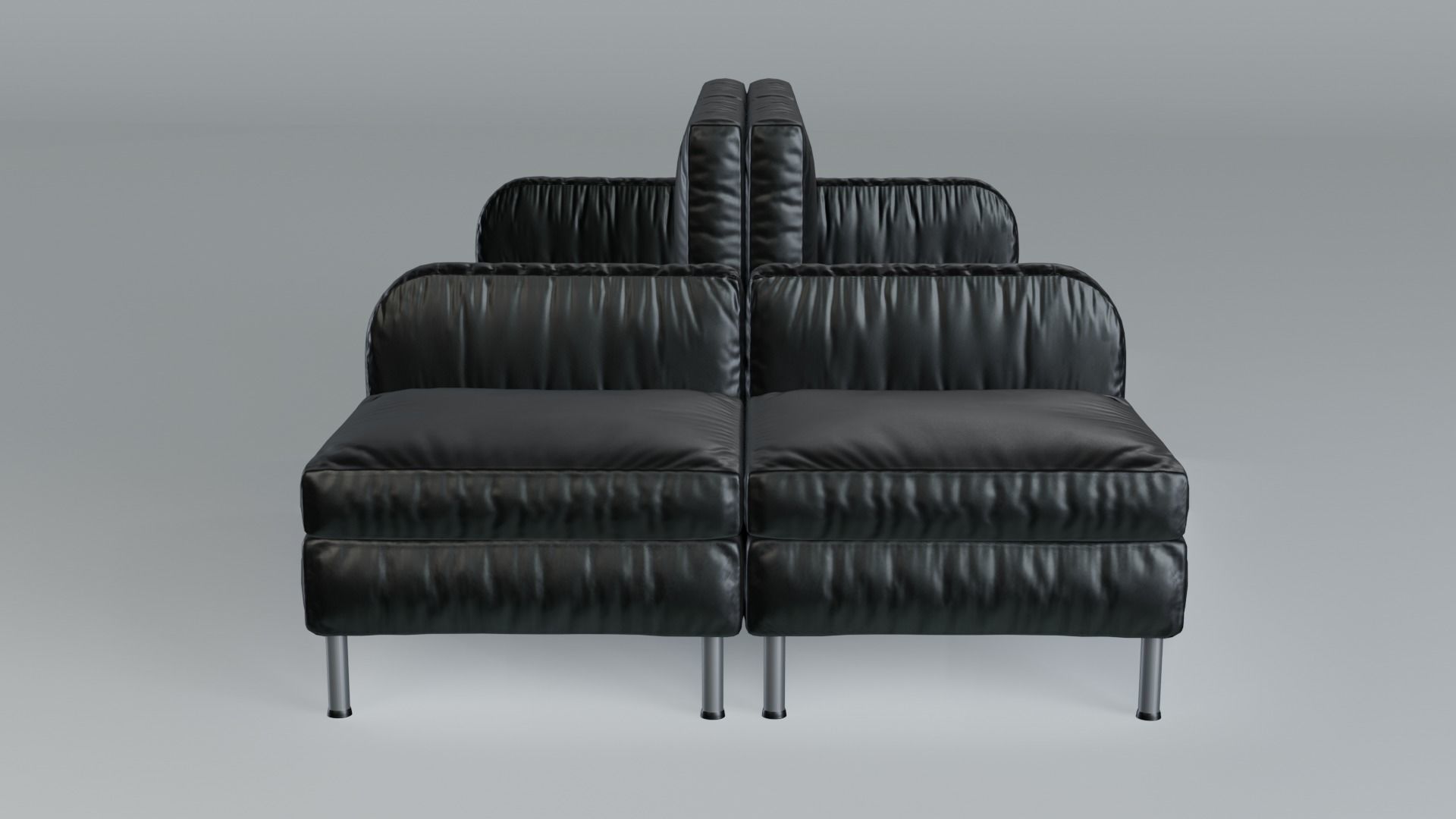 Modular Office Seating Pack Low poly PBR Low-poly 3D model_14