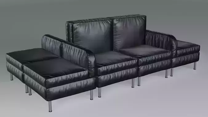 Modular Office Seating Pack Low poly PBR