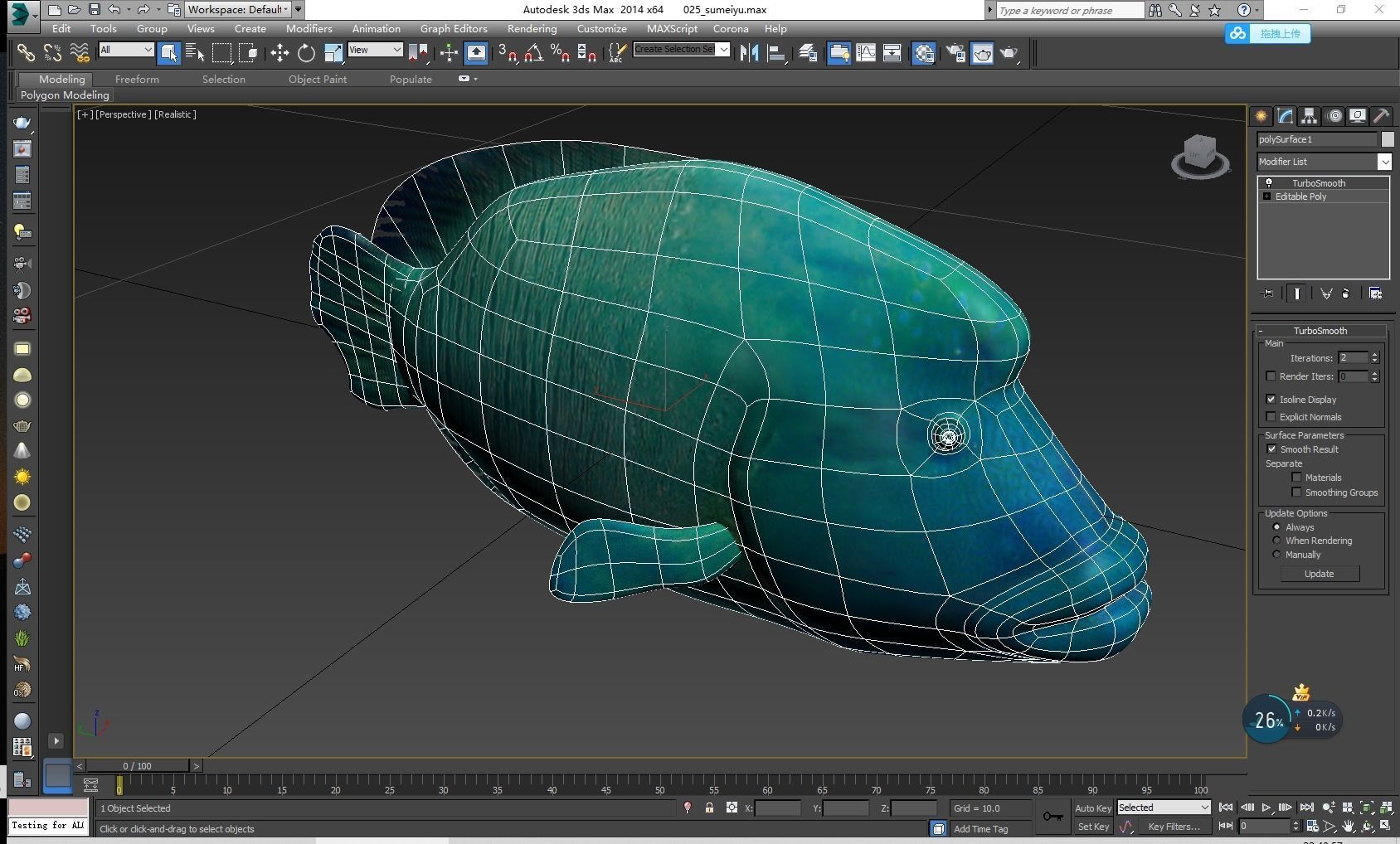 Humphead Wrasse Fish Low-poly 3D model_9