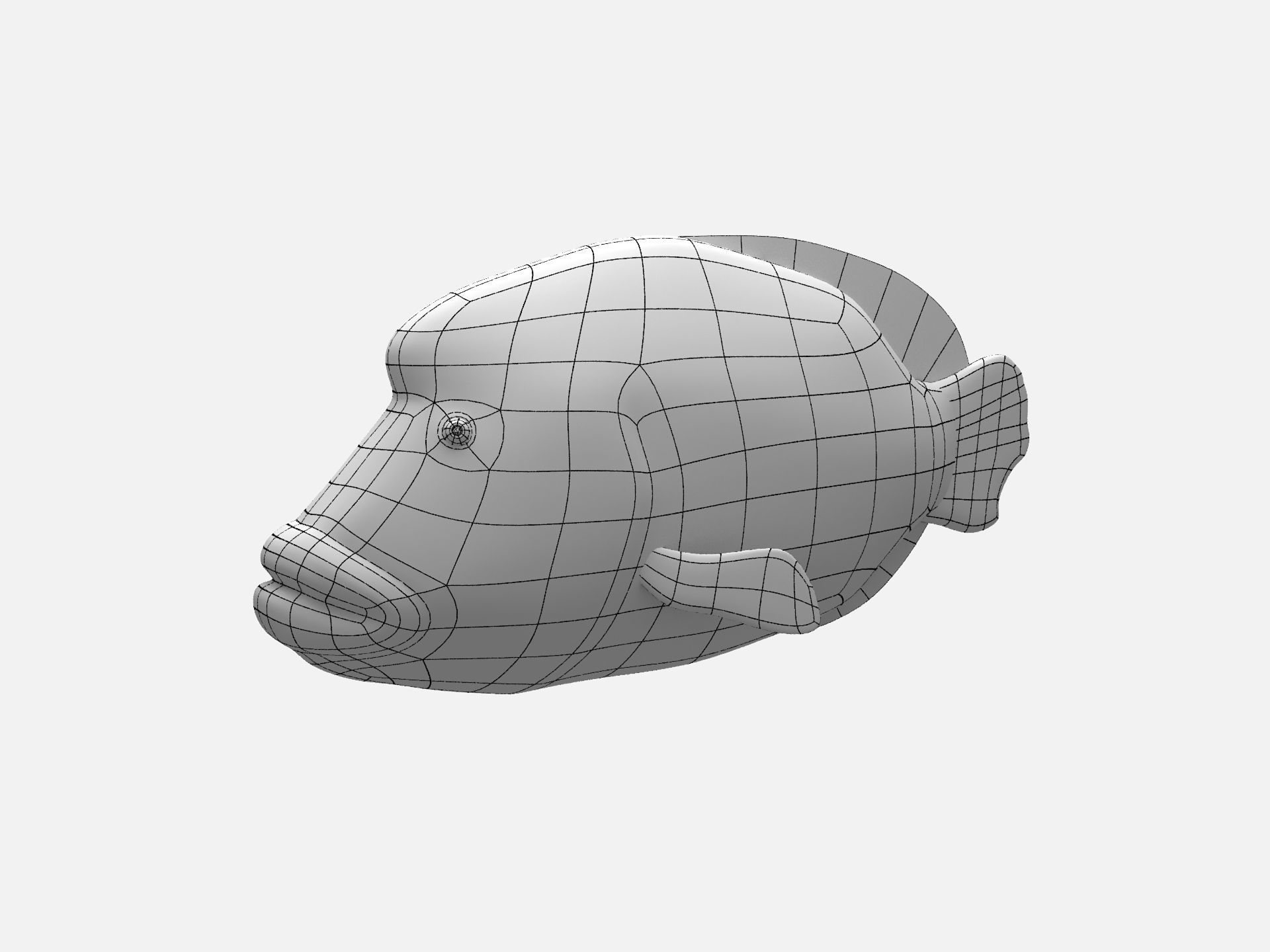 Humphead Wrasse Fish Low-poly 3D model_7