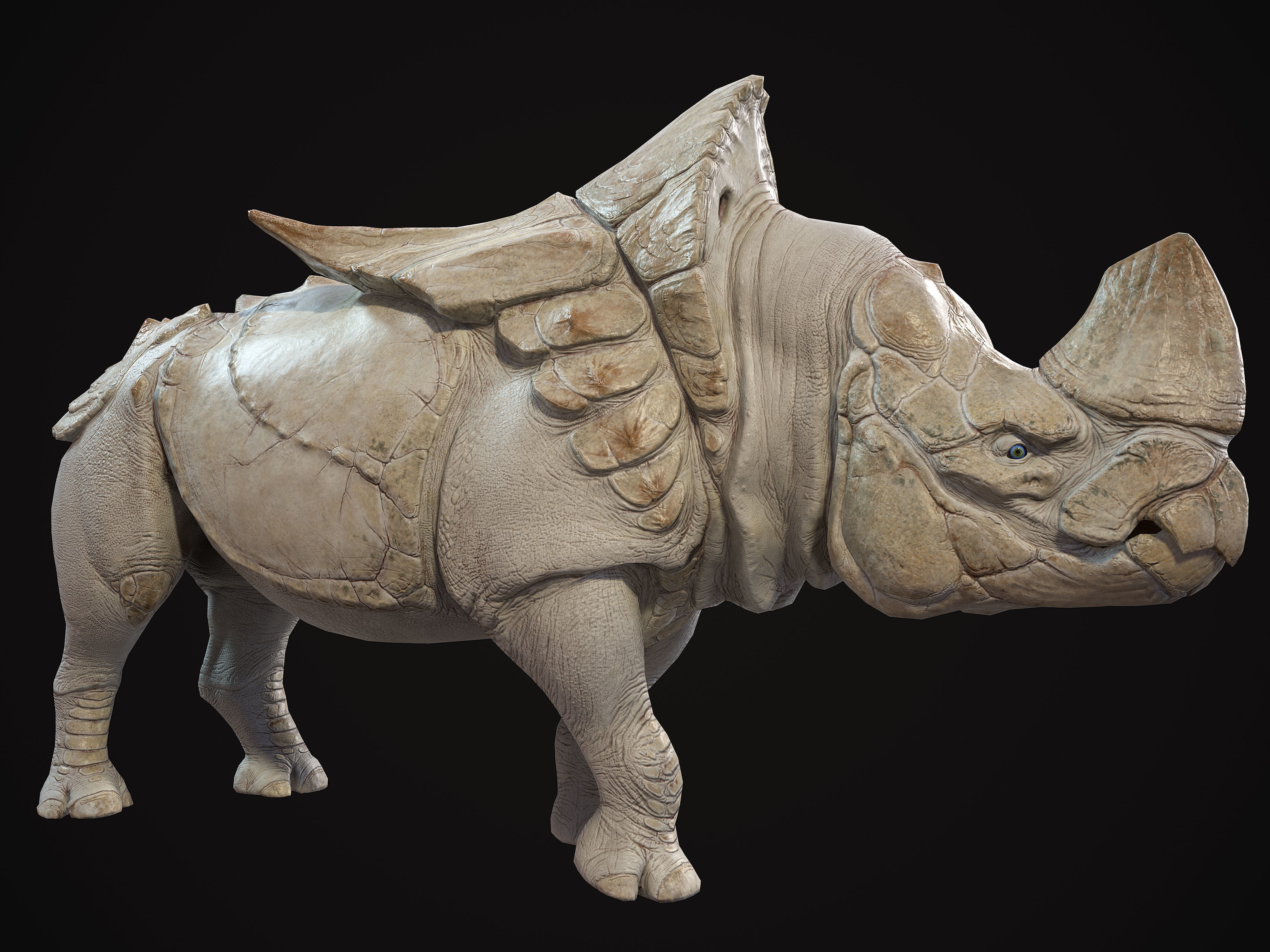 Alien Rhinoceros Low-poly 3D model_13
