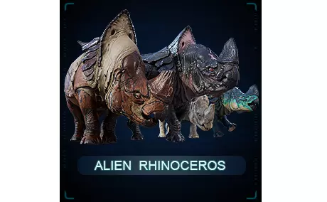 Alien Rhinoceros Low-poly 3D model_0