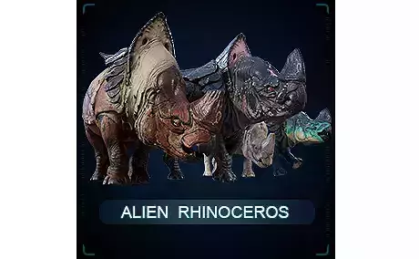 Alien Rhinoceros Low-poly 3D model