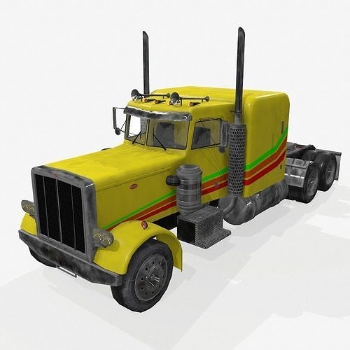 Peterbilt 359 Low-poly 3D model