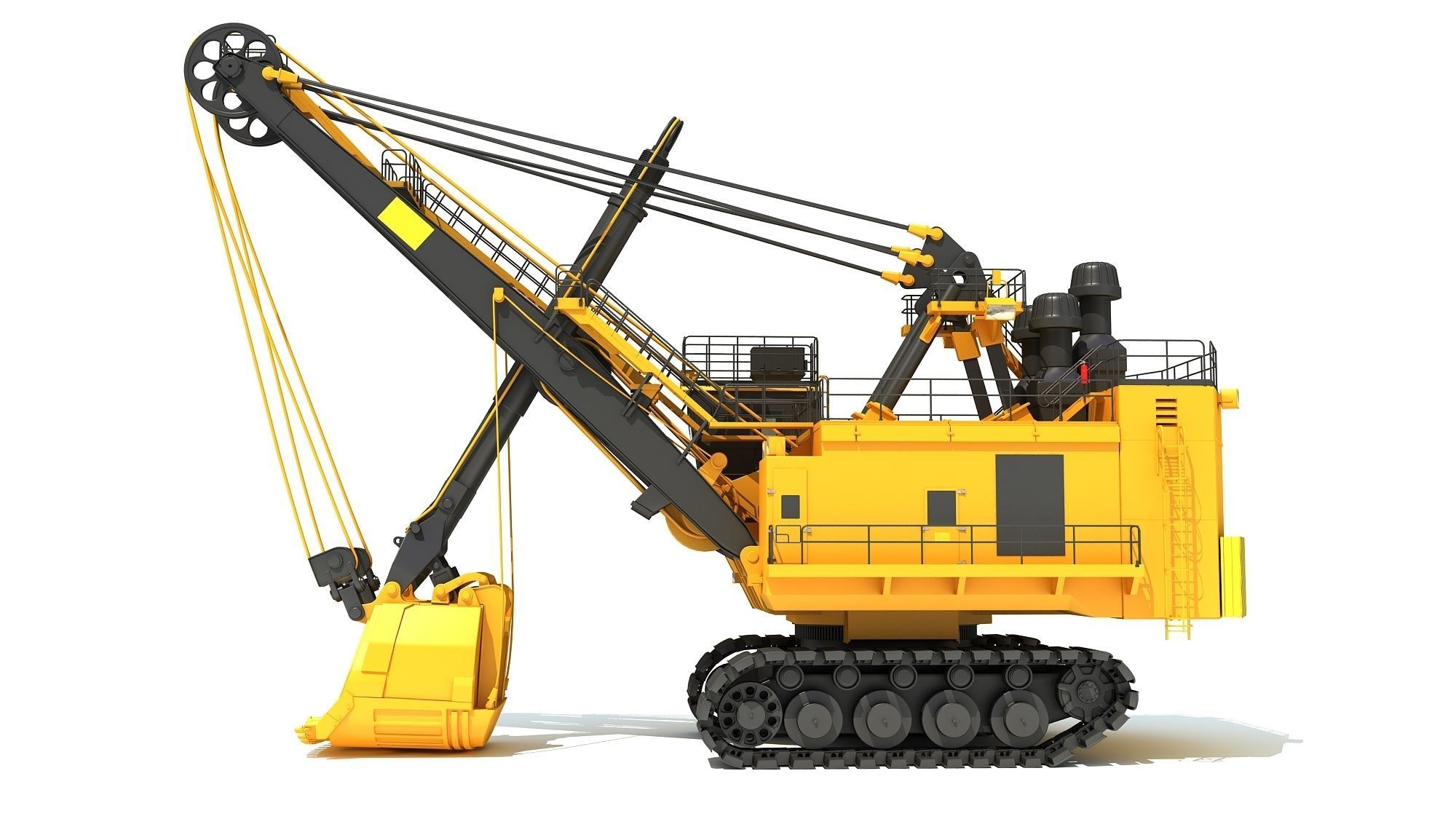 Mining Rope Shovel 3D model_8