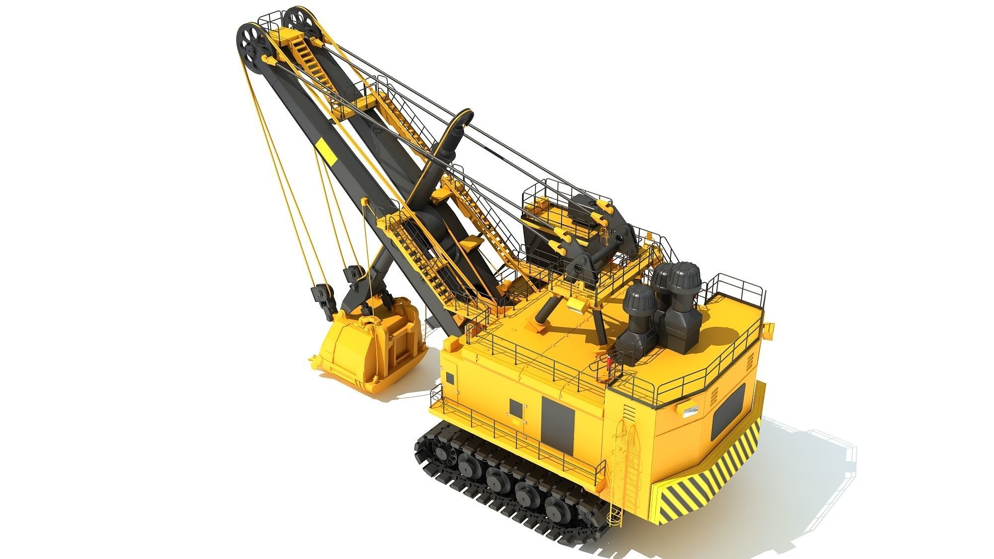 Mining Rope Shovel 3D model_6