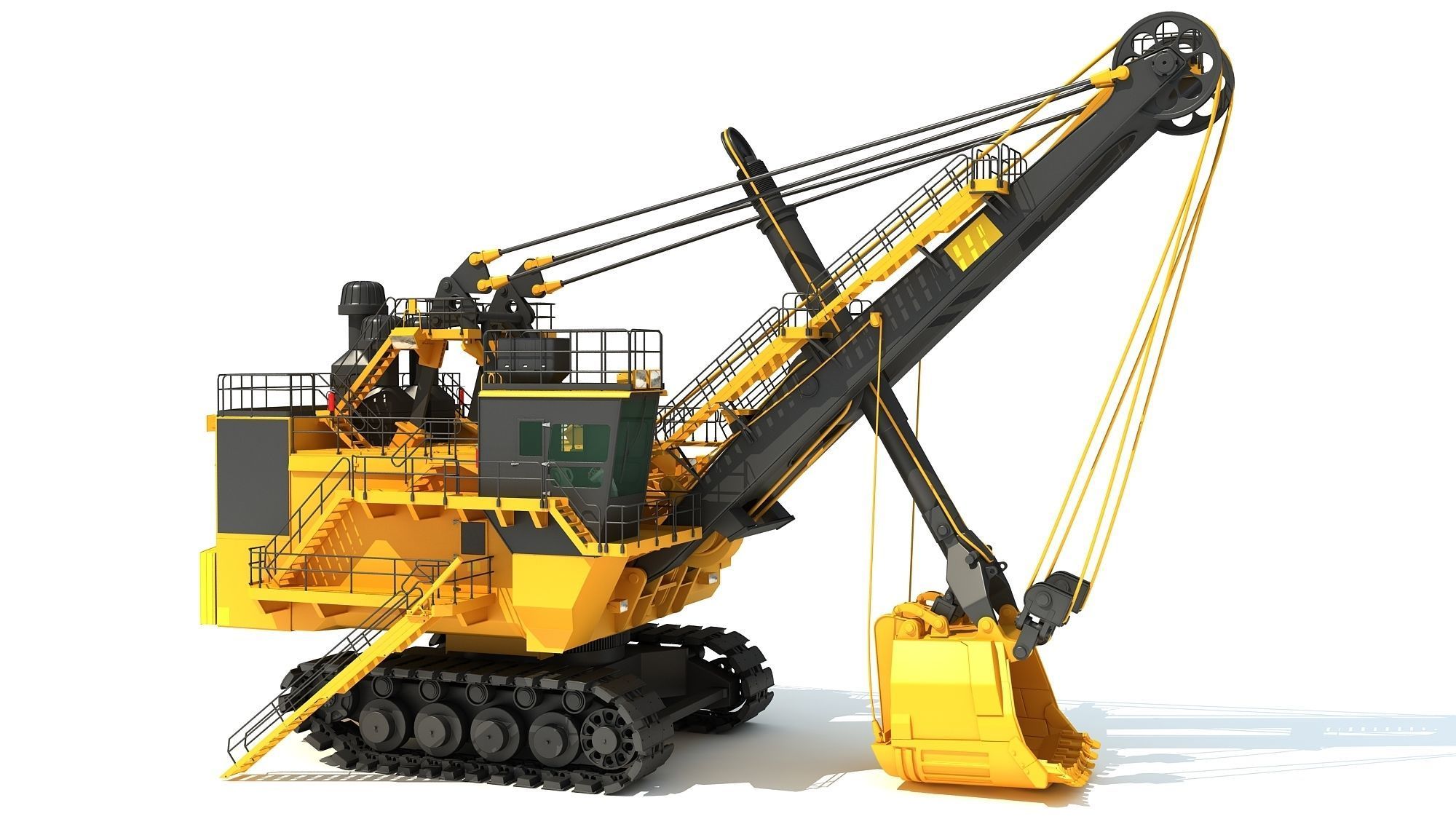 Mining Rope Shovel 3D model_1