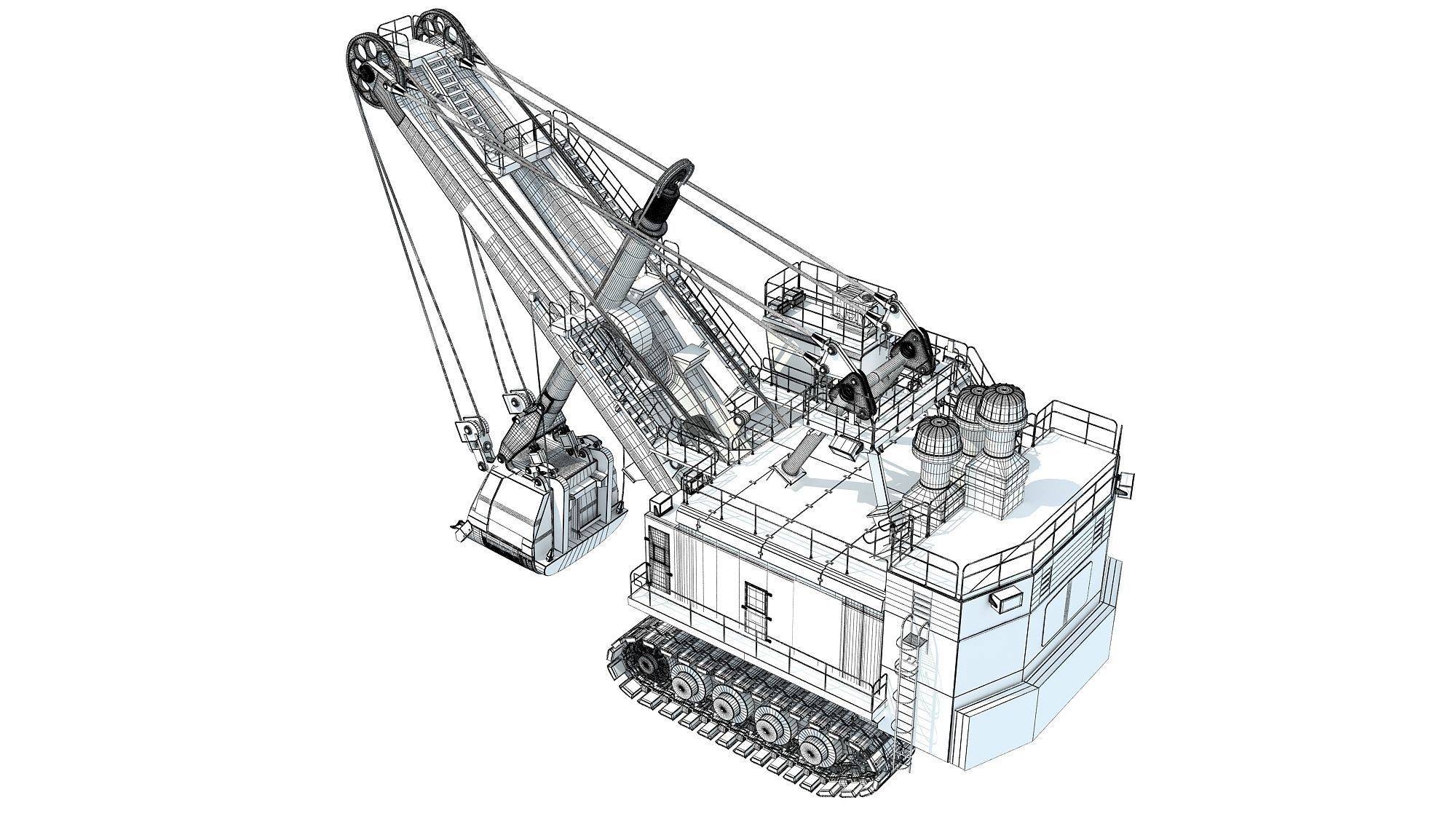 Mining Rope Shovel 3D model_22